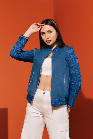 Azure Bomber Jacket