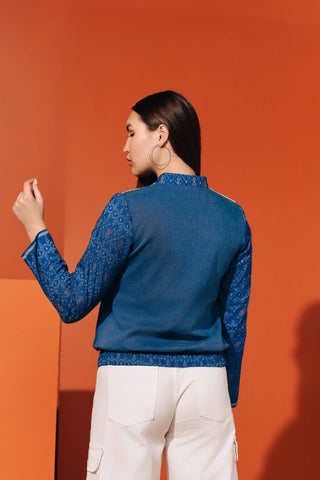 Azure Bomber Jacket