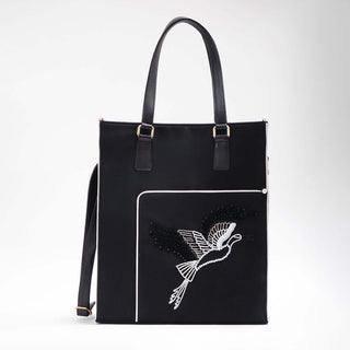 Spacious and stylish black tote bag for women