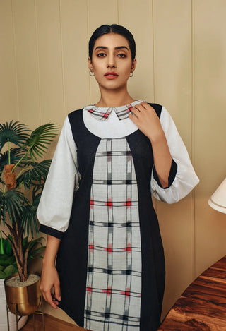 Versatile check pattern dress perfect for both casual and formal occasions. 