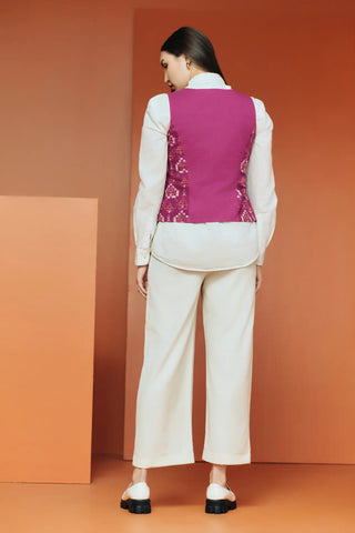 Petal Pink U-Neck Waistcoat